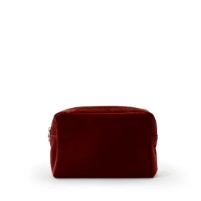 velvet small pouch, rust