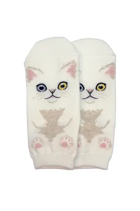 White Cat Nap Ankle Socks