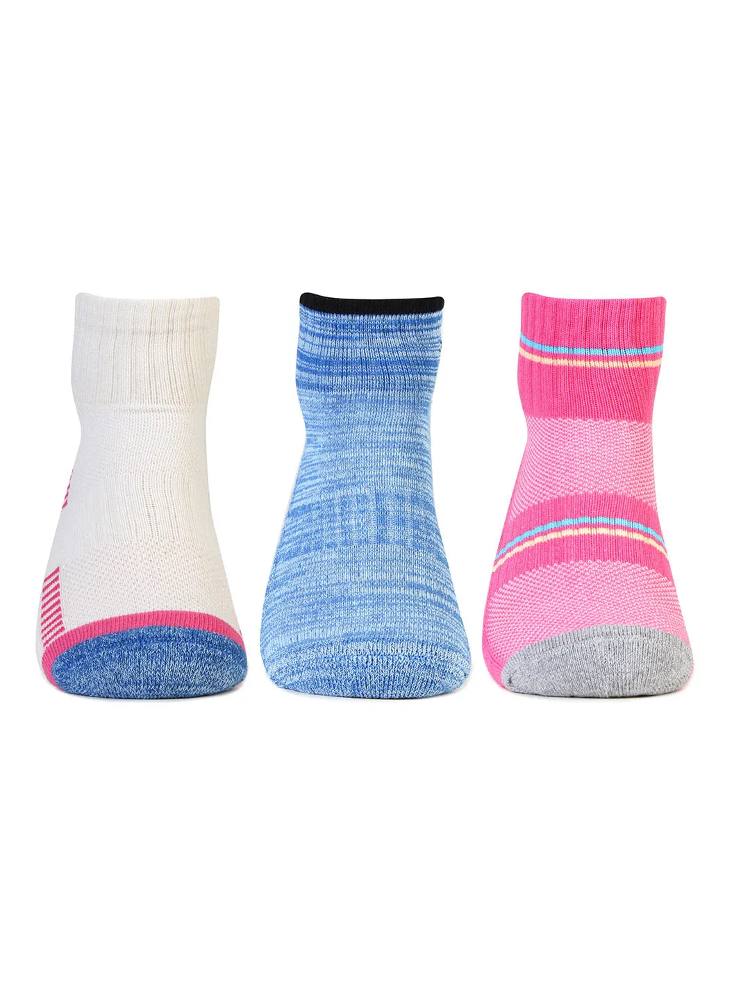 Women Cushioned Ankle Length Sports Socks -Pack Of 3