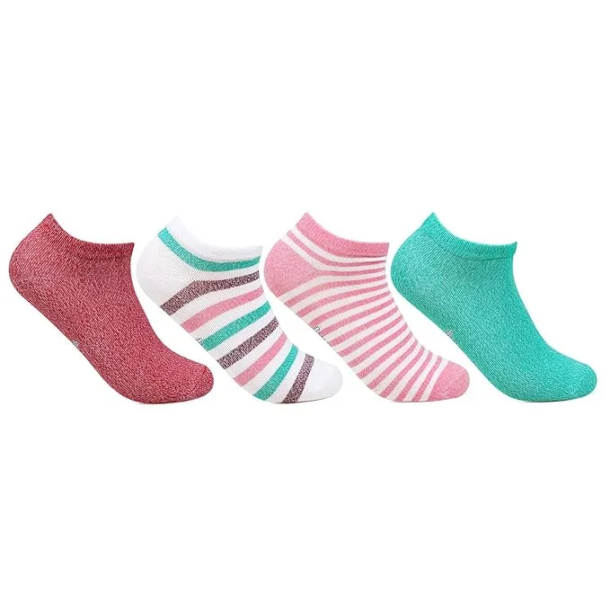 Women Secret Length Fancy Socks-Pack Of 4