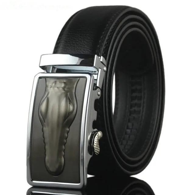 WOWTIGER Belt Man Hot Fashion Cowhide Leather men Designer Luxury Famous High quality Automatic buckle men Belts for men