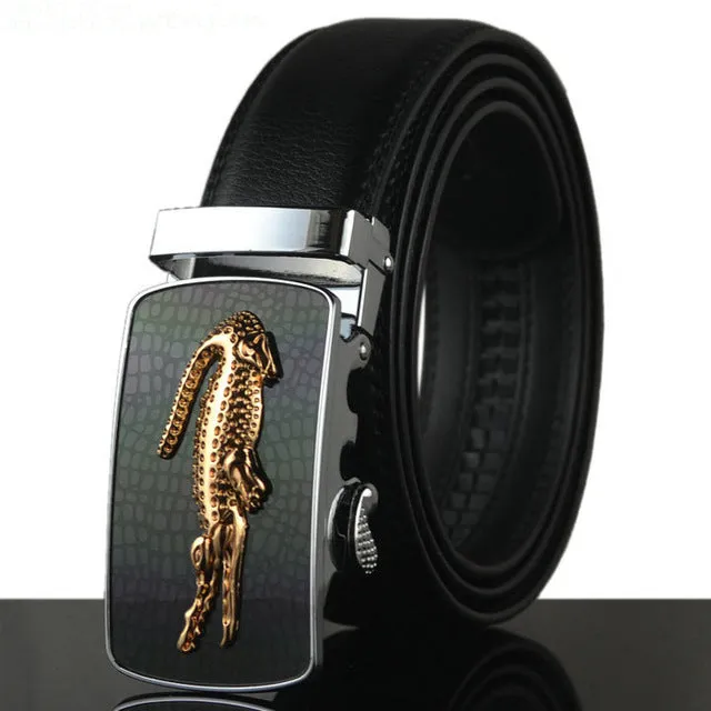 WOWTIGER Belt Man Hot Fashion Cowhide Leather men Designer Luxury Famous High quality Automatic buckle men Belts for men